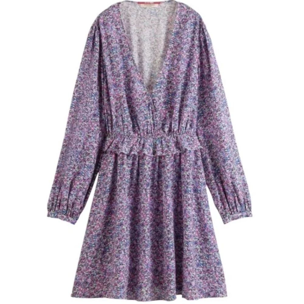 Scotch & Soda Floral Dress Long Sleeves Size 38 Medium